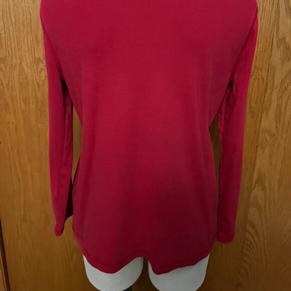 Studio Works Women's Cowlneck Long Sleeve Knit Top / Red / Size M - Picture 6 of 11